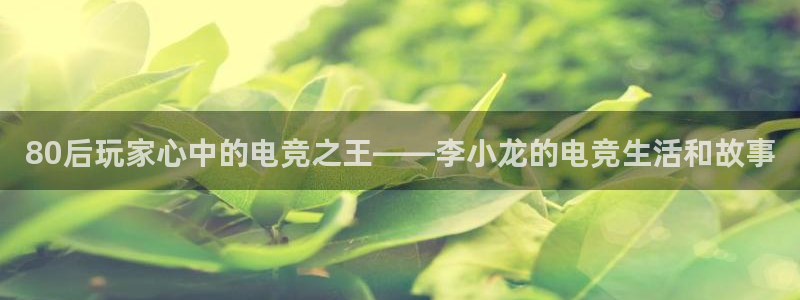 80后玩家心中的电竞之王——李小龙的电竞生活和故事